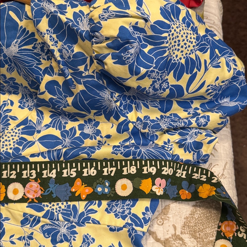 J. Crew Button-front puff-sleeve dress in blue floral twill Size 12 A00324 - Picture 8 of 9
